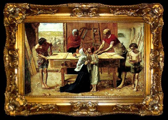 framed  Sir John Everett Millais christ in the house of his parents, ta009-2